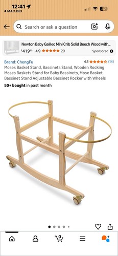 Wooden mose basket bassinet - basket,