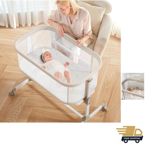 Baby bedside bassinet - bassinet, mesh